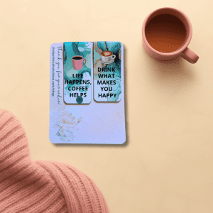 Cup of Kindness Bookmark Duo featuring two magnetic bookmarks with coffee-themed graphics and inspirational text. This set makes a thoughtful teacher appreciation gift.