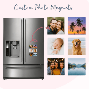 Custom Photo Magnets – personalized fridge magnets printed on premium luster paper with durable magnetic backing – The Simply Magnetic Shoppe