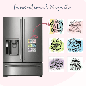 Positivity in Progress Magnets – set of motivational photo magnets with encouraging messages for daily inspiration – The Simply Magnetic Shoppe