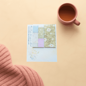 Daisy Days – Magnetic Bookmark Set – cozy reader lifestyle flat lay with coordinating magnetic bookmarks – The Simply Magnetic Shoppe