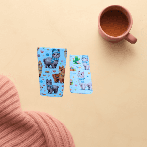 Cozy Alpaca Magnetic Bookmark Duo – cozy reader lifestyle flat lay with coordinating magnetic bookmarks – The Simply Magnetic Shoppe
