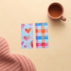 Hearts & Checks Valentine Magnetic Bookmark Duo