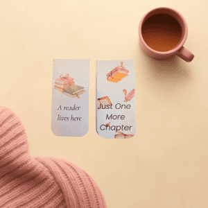 Raising Readers Magnetic Bookmark Duo – cozy reader lifestyle flat lay with coordinating magnetic bookmarks – The Simply Magnetic Shoppe