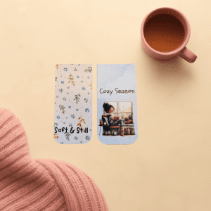 Raising Readers Magnetic Bookmark Duo – cozy reader lifestyle flat lay with coordinating magnetic bookmarks – The Simply Magnetic Shoppe
