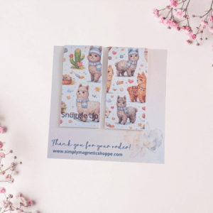 Cozy Alpaca Magnetic Bookmark Duo