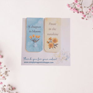 Golden Hour Garden Magnetic Bookmark Duo